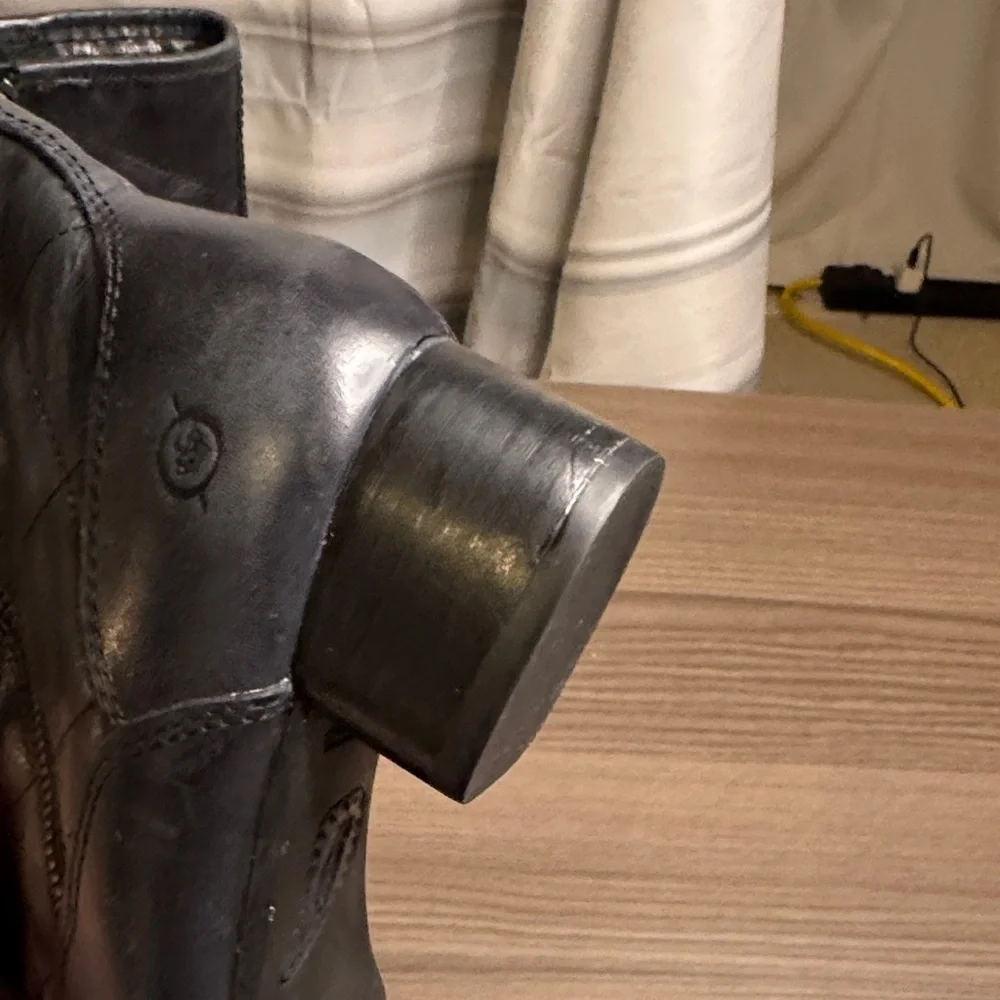 Born Black Quilted Ankle Boots
